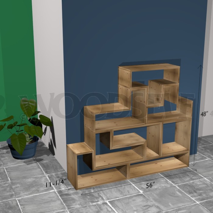 Etagère Tetris - plan du meuble