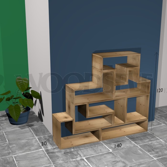 Etagère Tetris - plan du meuble
